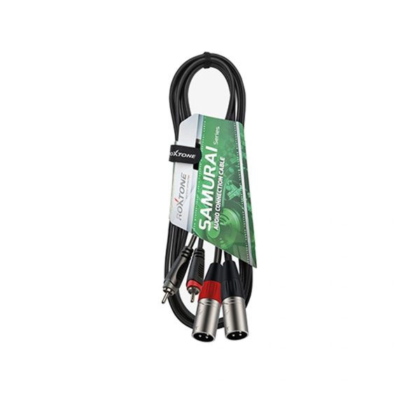 Cable Roxtone RACC190L2 2 Rca Macho A 2 Xlr Macho 2 Metros - Imagen 2