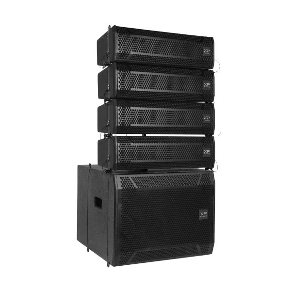 Sistema Line Array Activo XP Audio LA412 - 4 Modulos 4" y un Subwoofer 12" 800W RMS
