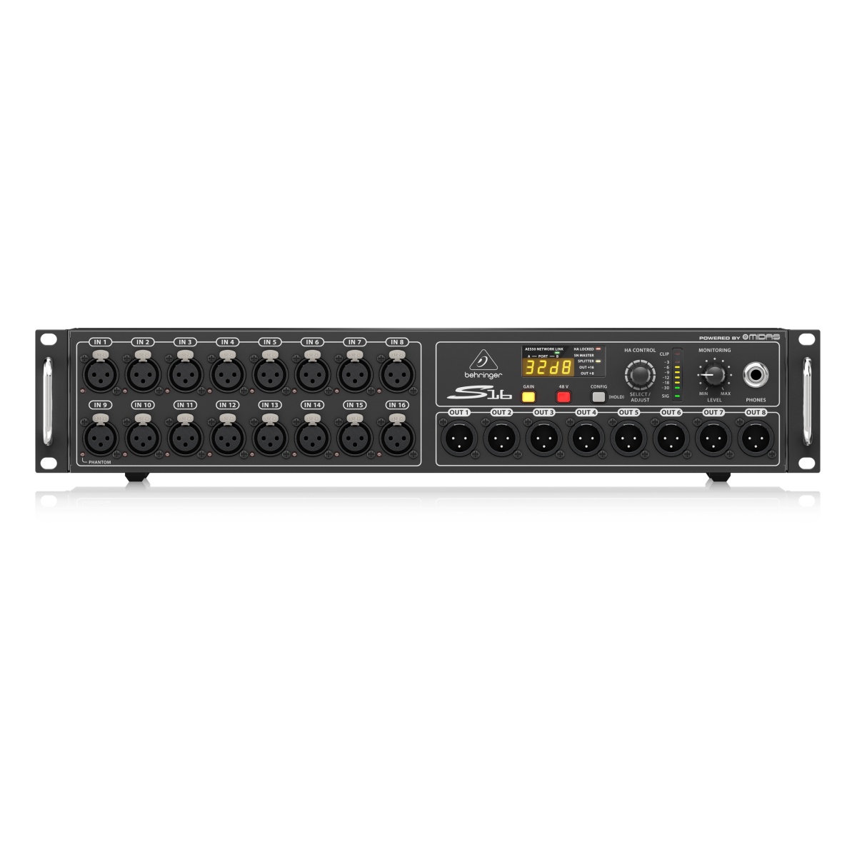 Stagebox Digital para Rack Behringer S16 - 16 Entradas y 8 Salidas
