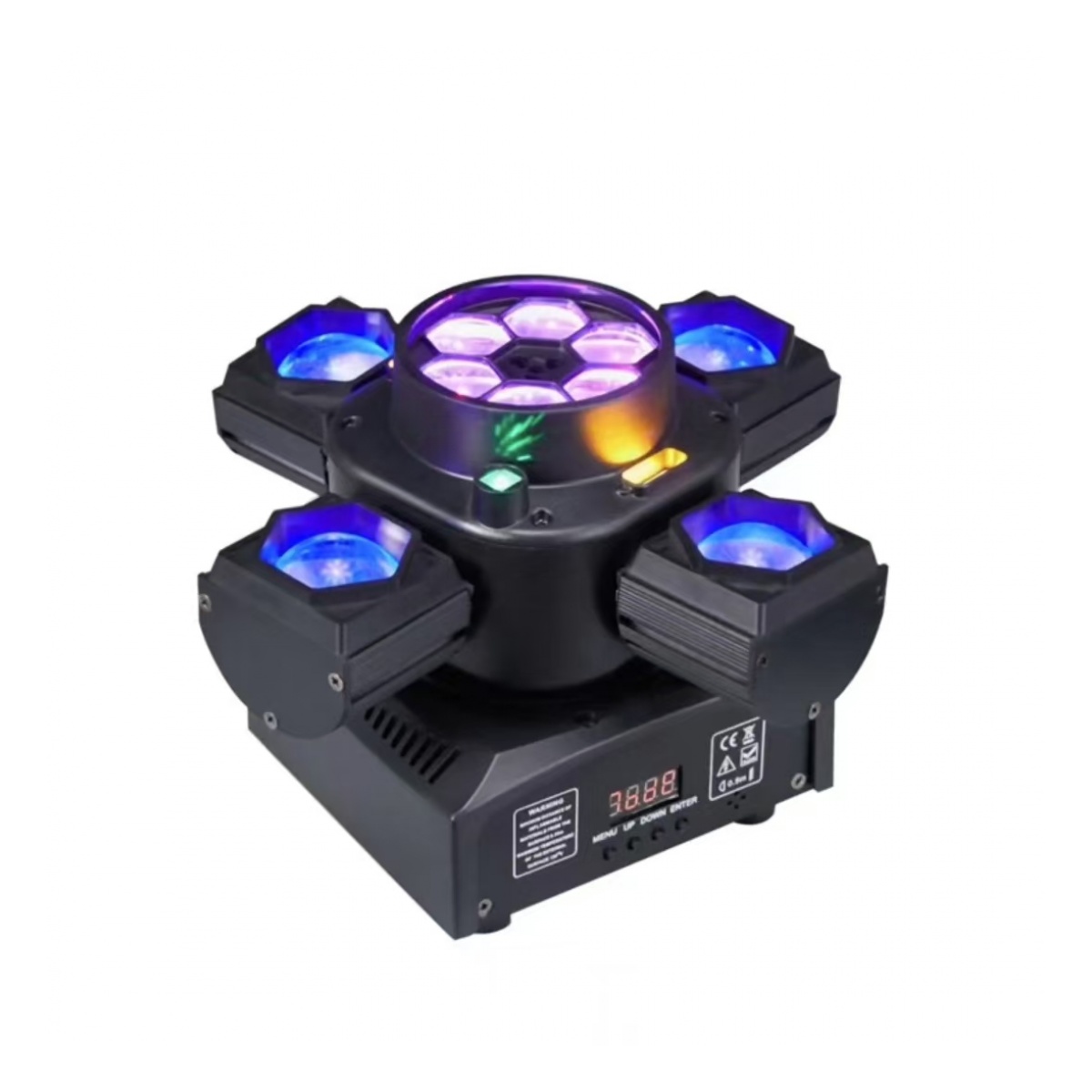 Mini Cabezal Movil Multiefecto led con laser 4 en 1 Macrolite Squad, 80w - Imagen 6