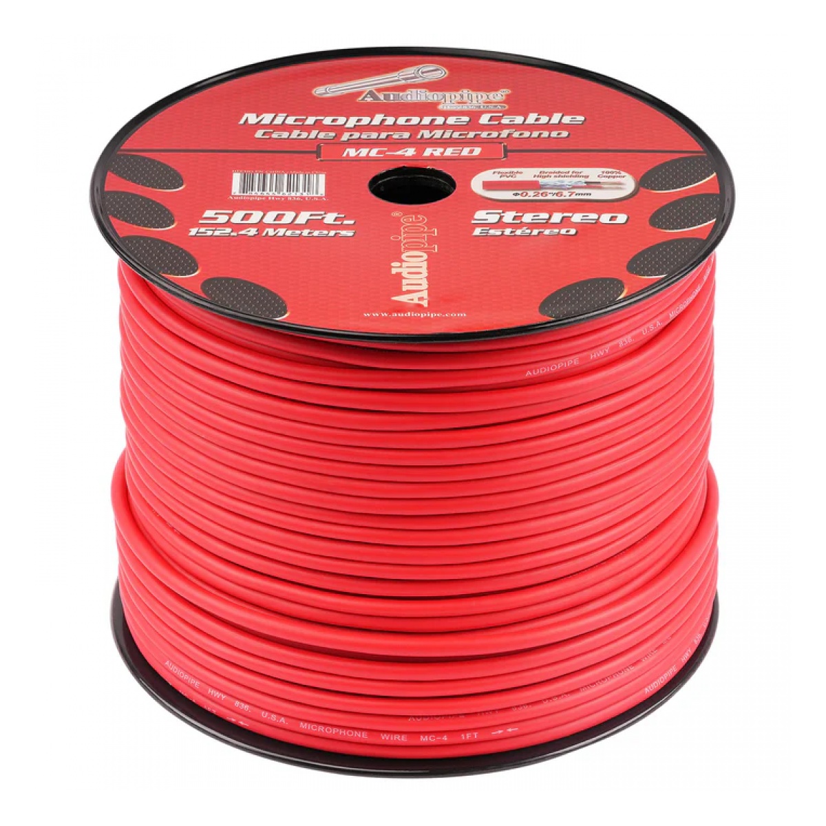 Cable para Micrófono 7mm Estéreo Audio Pipe MC-4/RO