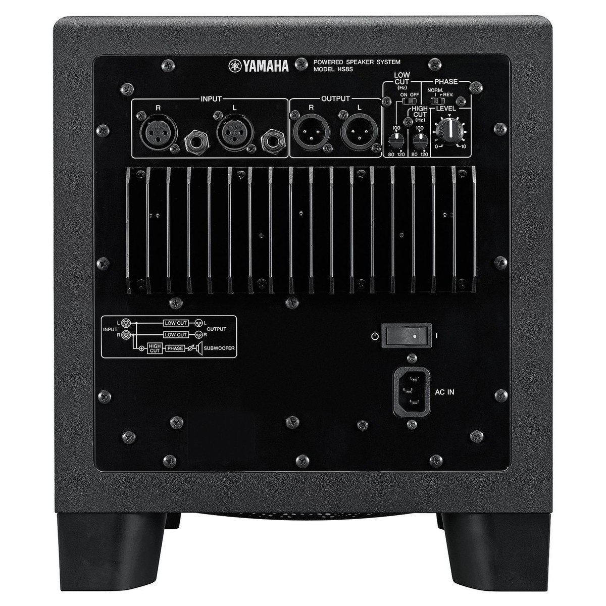 Subwoofer Activo Yamaha HS8S - 8" 150W RMS - Imagen 3