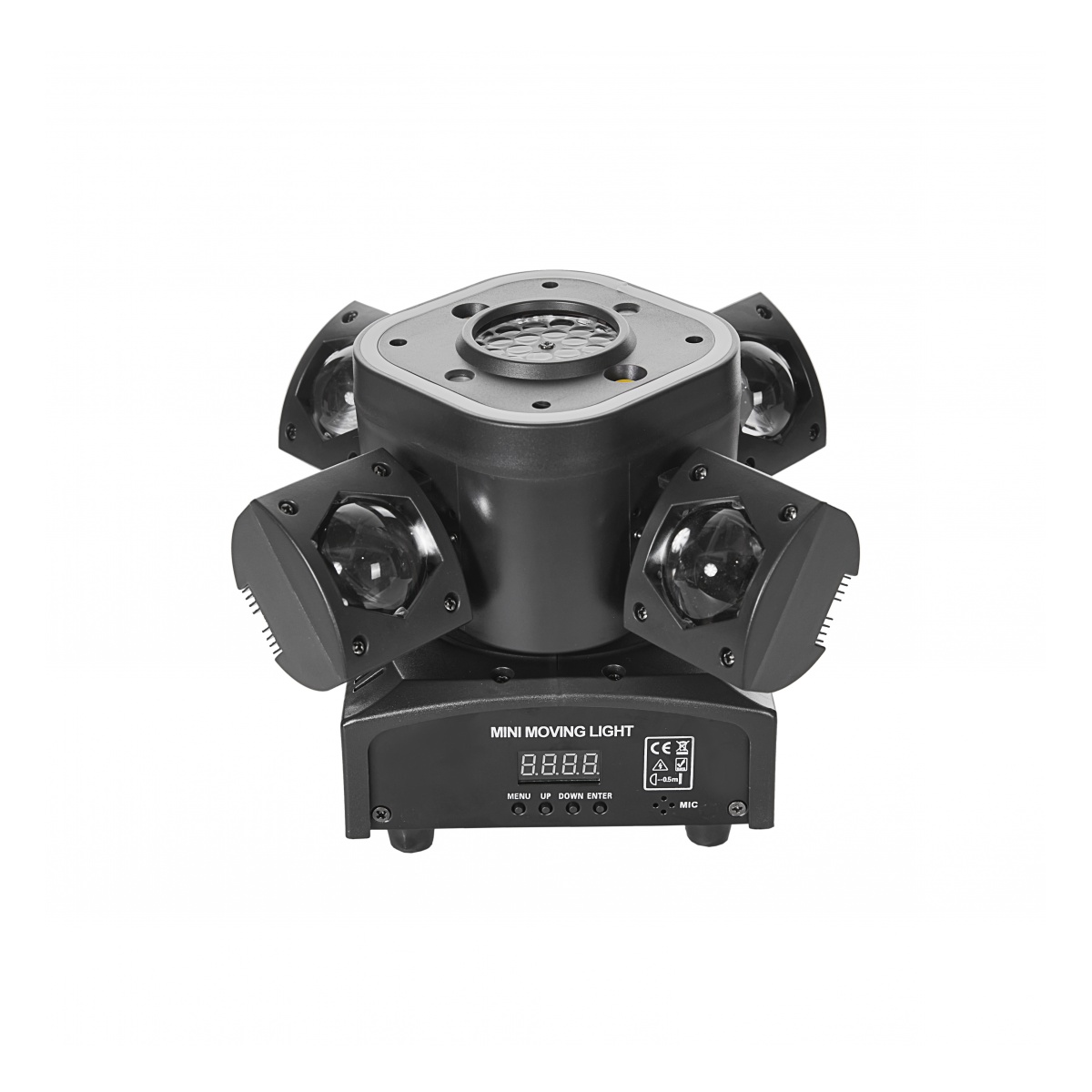 Mini Cabezal Movil Multiefecto led con laser 4 en 1 Macrolite Squad, 80w