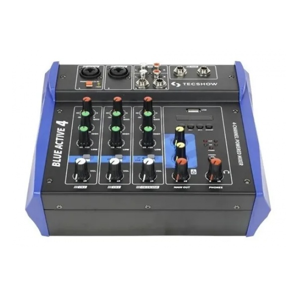 Consola Potenciada Tecshow Blue Active 4 4 Canales Usb Bluetooth
