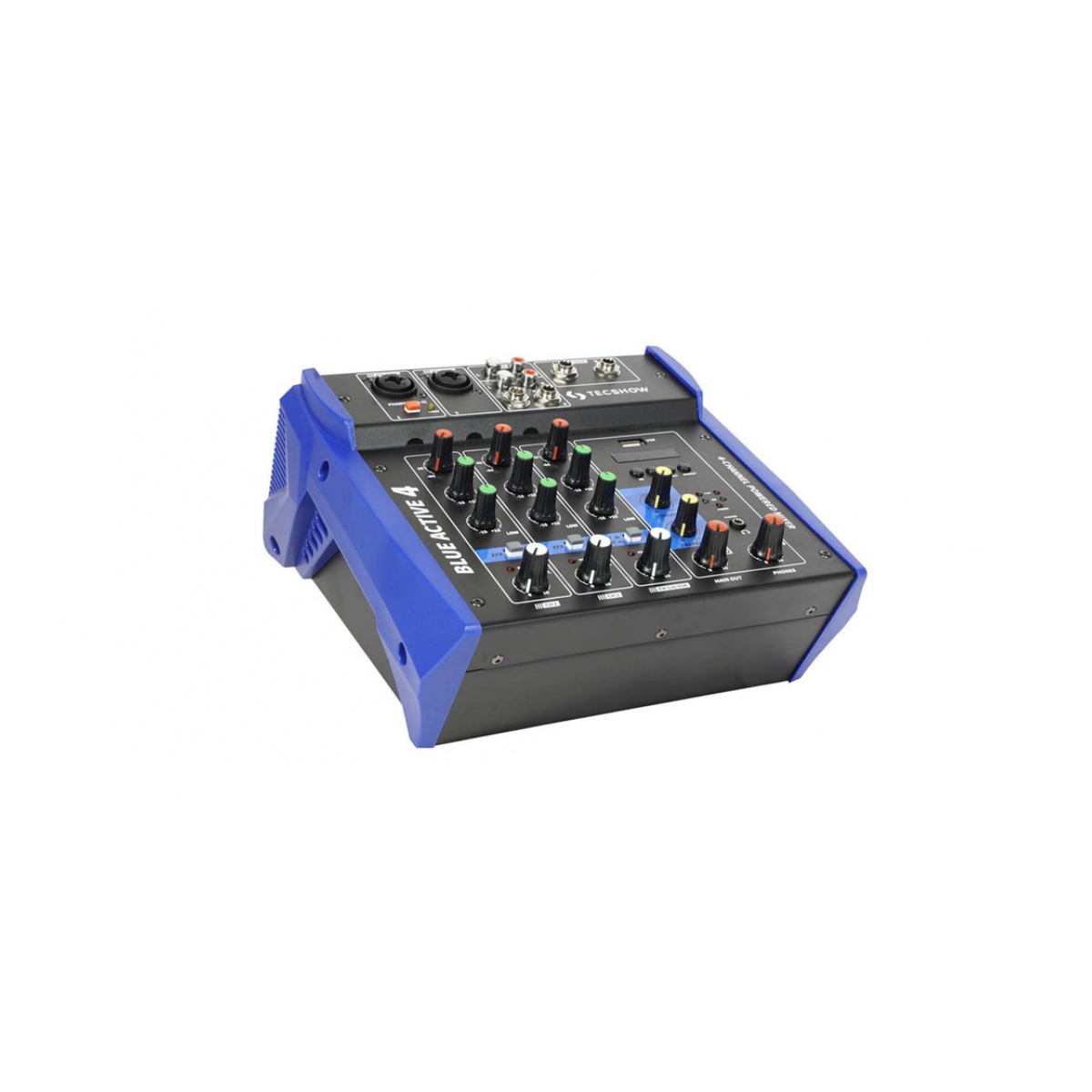 Consola Potenciada Tecshow Blue Active 4 4 Canales Usb Bluetooth - Imagen 2