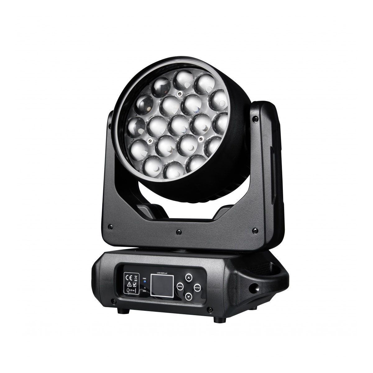 Cabezal Movil Macrolite Cristal Zoom 19x8W RGBW